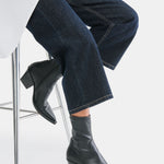 Dolce Vita Rutger ankle boot in black leather worn with jeans
