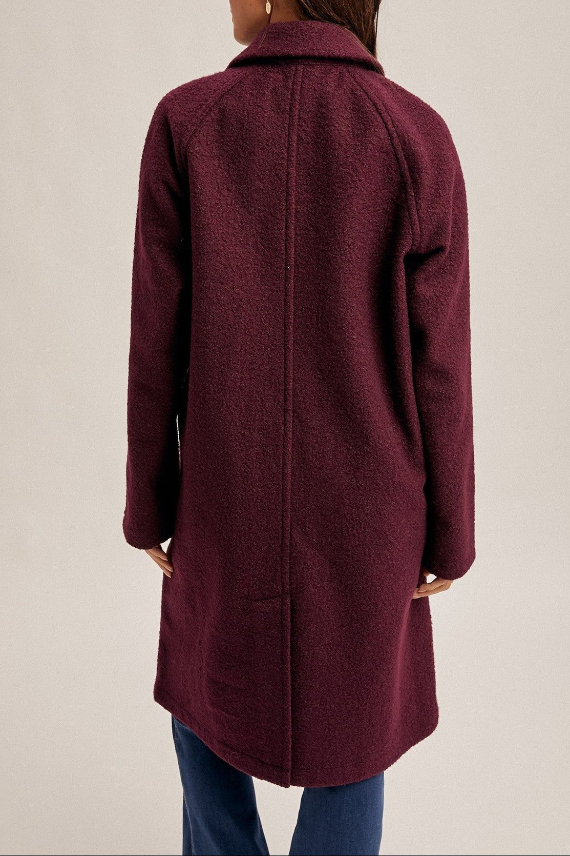 Ruthie Teddy Textured Button Down Coat - MTT Collective