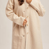 Ruthie Teddy Textured Button Down Coat - MTT Collective