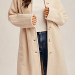 Ruthie Teddy Textured Button Down Coat - MTT Collective