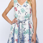 Rylie Braided Waist Belt Flare Dress - MTT Collective