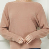 Sabrina Waffle Knit Dolman Sweater - MTT Collective