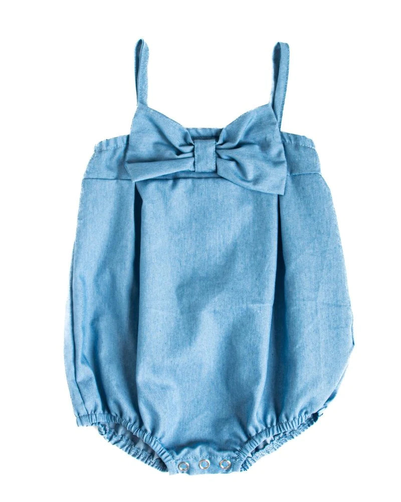 Girls Safiya Bow Bubble Romper - MTT Collective