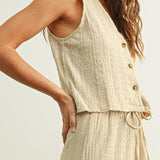 Sahara Crinkled Button - Up Top - MTT Collective