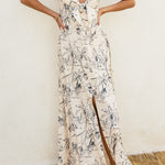 Sail Away With Me Knot Front Maxi Dress - MTT Collective