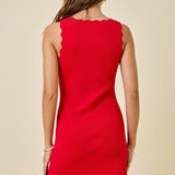 Sally Scallop Detail Knit Dress - MTT Collective