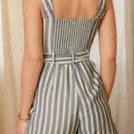 Saltwater Stripe Button Down Romper - MTT Collective