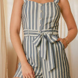 Saltwater Stripe Button Down Romper - MTT Collective