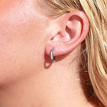 Samantha Cubic Zirconia Huggie Hoop Earrings - MTT Collective