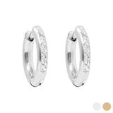 Samantha Cubic Zirconia Huggie Hoop Earrings - MTT Collective