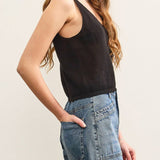 Sandra Knitted Floral Sweater Cami Top - MTT Collective