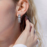 Sasha Marquis Rhinestone Hoop Earrings - MTT Collective