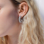 Sasha Marquis Rhinestone Hoop Earrings - MTT Collective