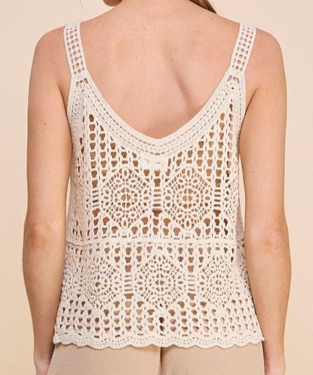 Saylor Crochet Knit Tank - MTT Collective