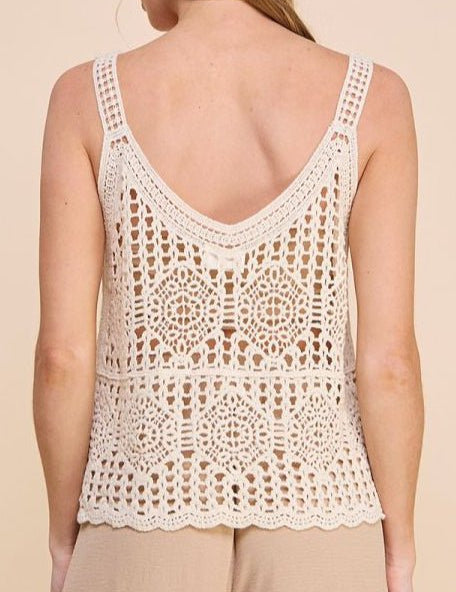Saylor Crochet Knit Tank - MTT Collective