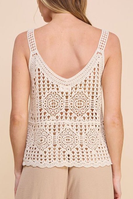 Saylor Crochet Knit Tank - MTT Collective