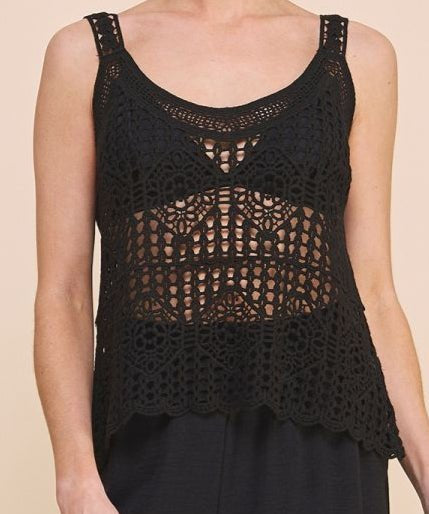Saylor Crochet Knit Tank - MTT Collective