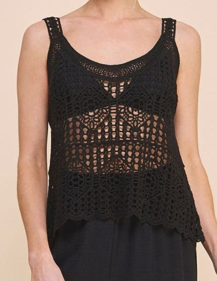 Saylor Crochet Knit Tank - MTT Collective