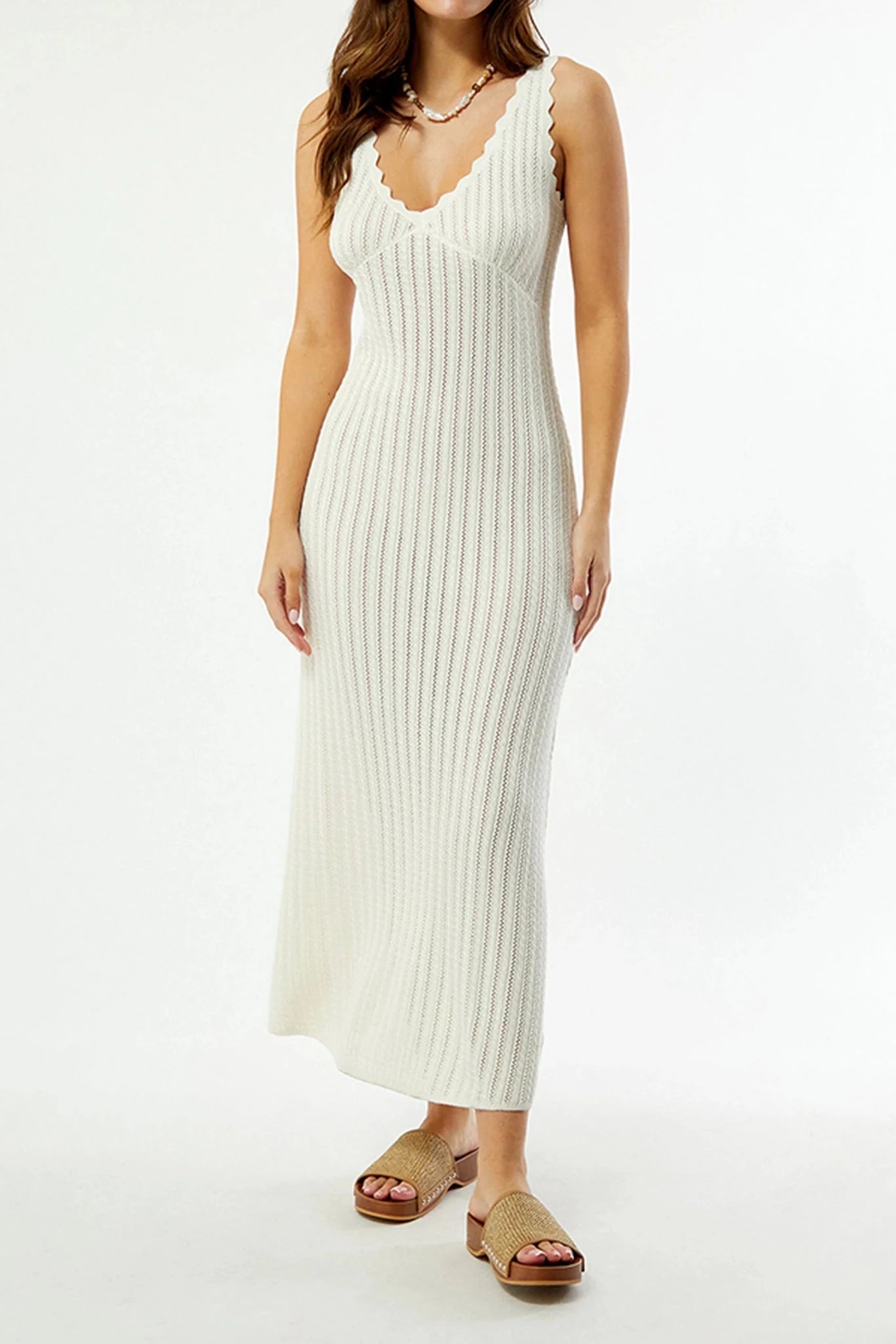 Scallop Knit Maxi Dress - MTT Collective