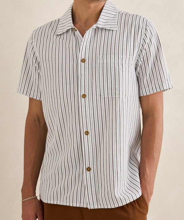 Seersucker Stripe Short Sleeve Shirt - MTT Collective