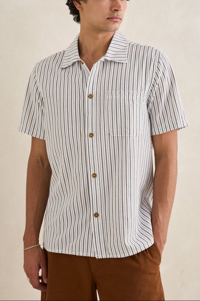 Seersucker Stripe Short Sleeve Shirt - MTT Collective