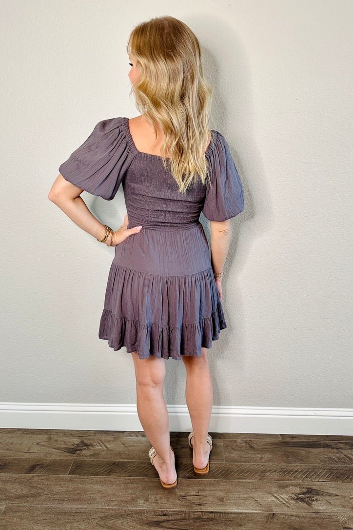 Seize The Day Puff Sleeve Mini Dress - MTT Collective