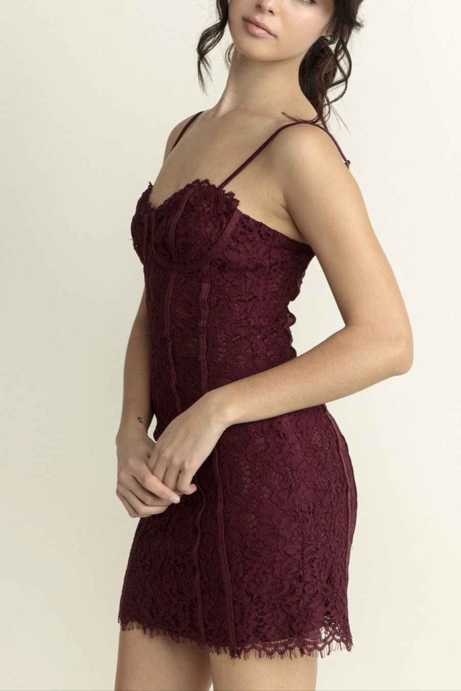 Serena Lace Bustier Mini Dress - MTT Collective