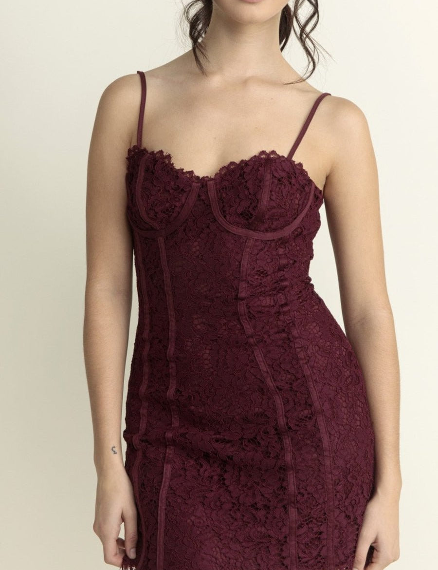 Serena Lace Bustier Mini Dress - MTT Collective