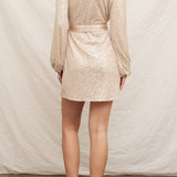 Serena Sequin Wrap Mini Dress - MTT Collective