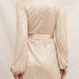 Serena Sequin Wrap Mini Dress - MTT Collective