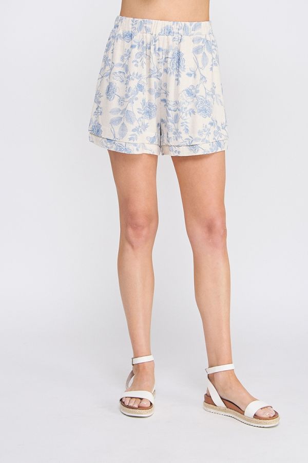 Shannon Layered Hem Linen Shorts - MTT Collective