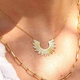 Shelby Layered Paperclip and Loop Chain Charm Necklace - MTT Collective