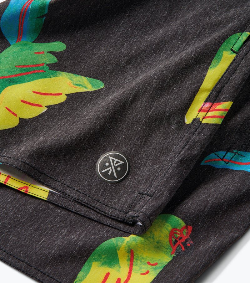 Shorey Macaw Black Boardshorts - MTT Collective