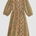 Sienna Boho Floral Midi Dress - MTT Collective