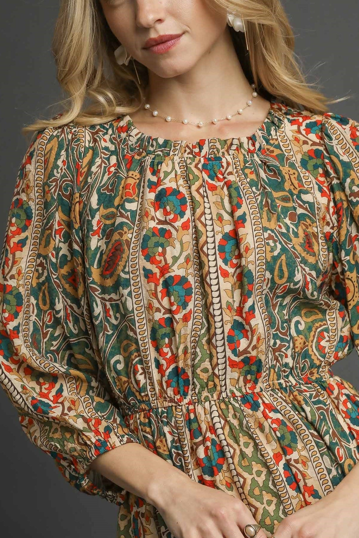 Sienna Boho Floral Midi Dress - MTT Collective