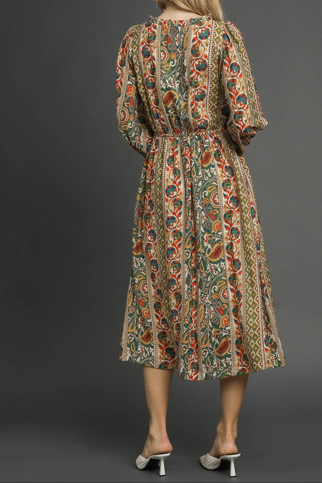 sienna boho dress Handmade Sienna Sage Boho Dress: Silk Blend V-Neck Maxi