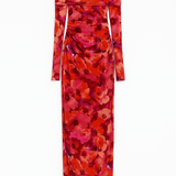 Sienna Off - Shoulder Mesh Long - Sleeve Midi Dress - MTT Collective