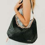 Sienna Slouchy Woven Shoulder Bag - MTT Collective