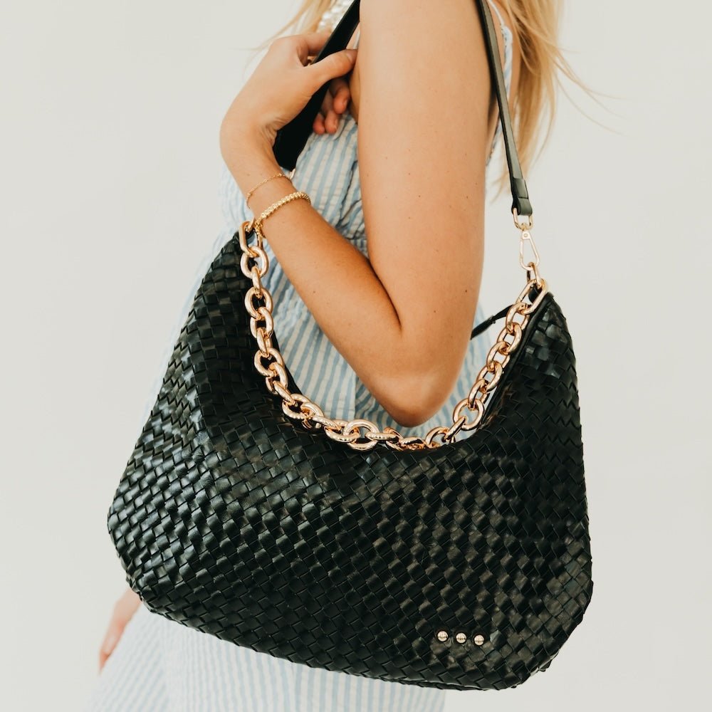 Sienna Slouchy Woven Shoulder Bag - MTT Collective