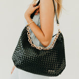 Sienna Slouchy Woven Shoulder Bag - MTT Collective