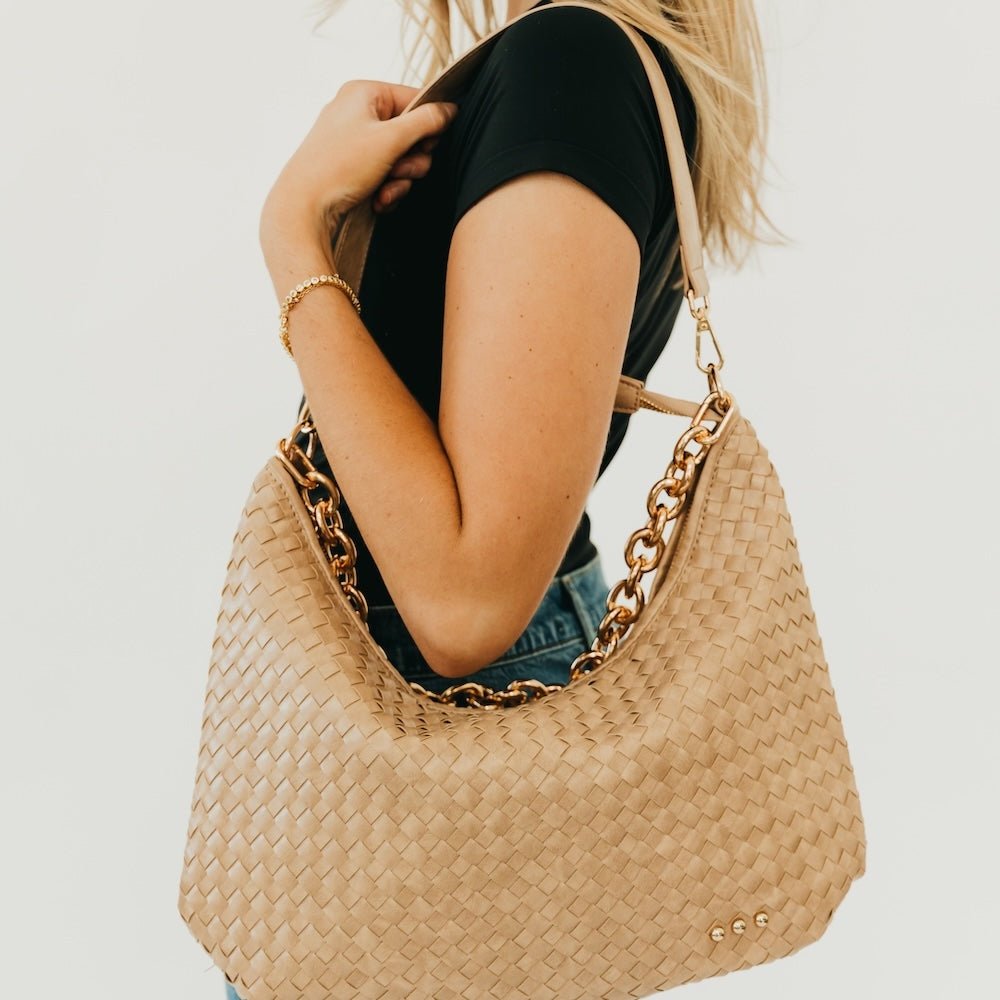 Sienna Slouchy Woven Shoulder Bag - MTT Collective