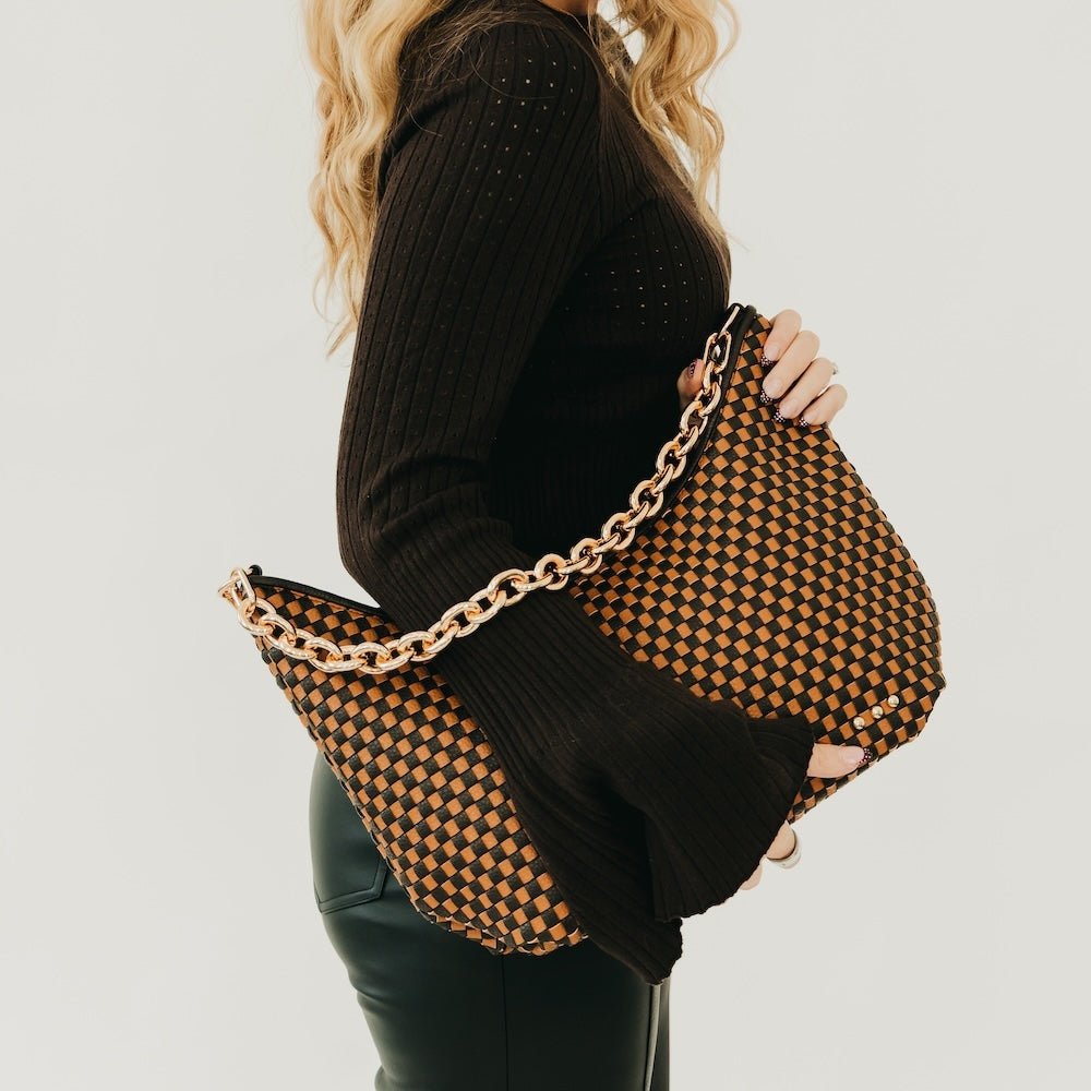 Sienna Slouchy Woven Shoulder Bag - MTT Collective