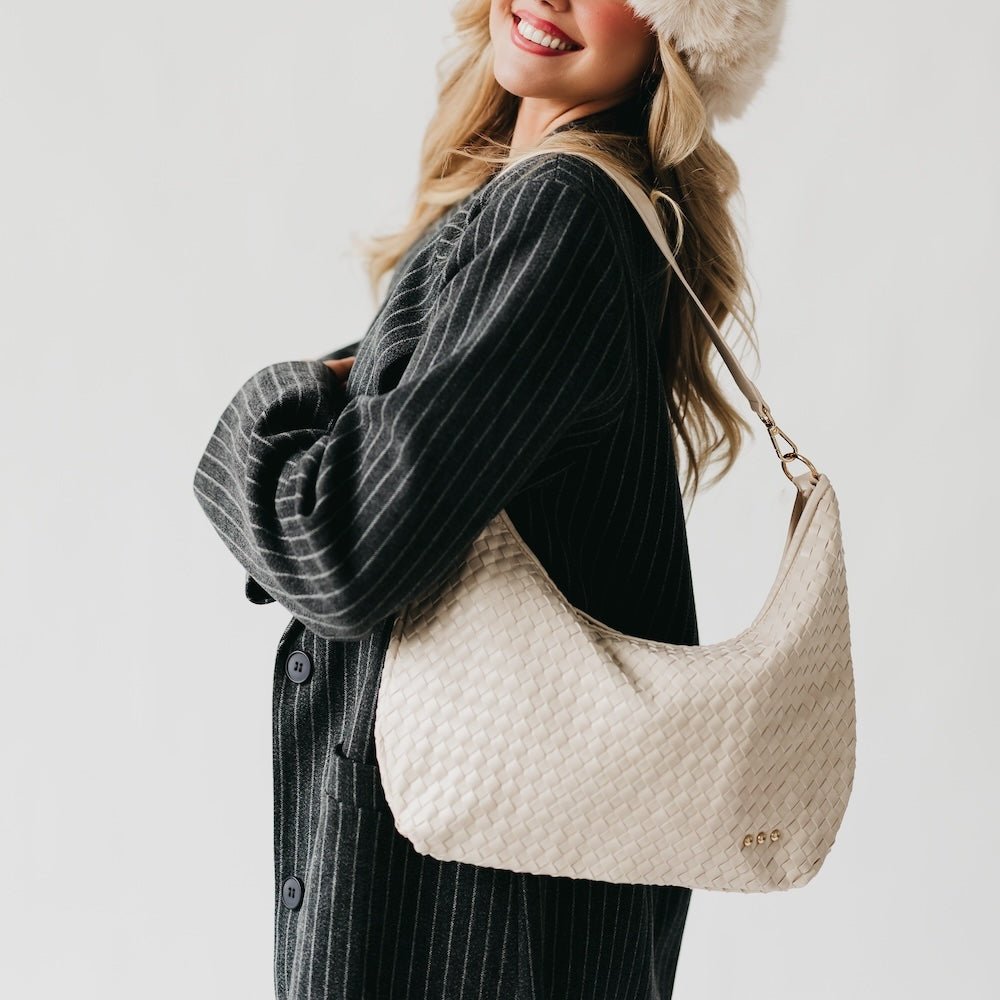 Sienna Slouchy Woven Shoulder Bag - MTT Collective