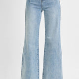 Sierra High - Rise Dart Waist Wide - Leg Jeans - MTT Collective