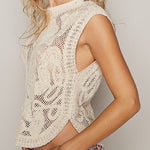 Skylar Sleeveless Solid Crochet Top - MTT Collective