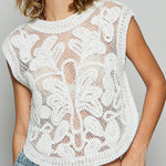 Skylar Sleeveless Solid Crochet Top - MTT Collective