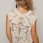 Skylar Sleeveless Solid Crochet Top - MTT Collective