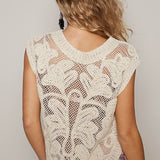 Skylar Sleeveless Solid Crochet Top - MTT Collective