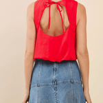 Sleeveless Open Back Crop Top Blouse - MTT Collective