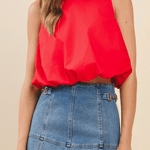 Sleeveless Open Back Crop Top Blouse - MTT Collective